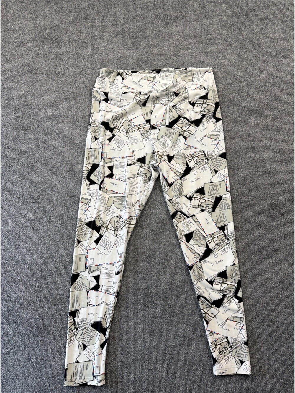 Lularoe Letters To Santa Christmas Leggings Buttery Soft Tc2